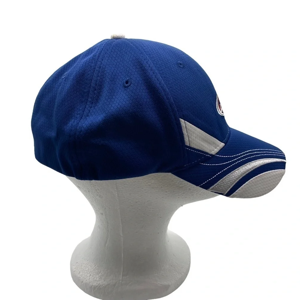 Budweiser But Light Hat Baseball Cap Fitted Elastic Embroidered Logo Blue White